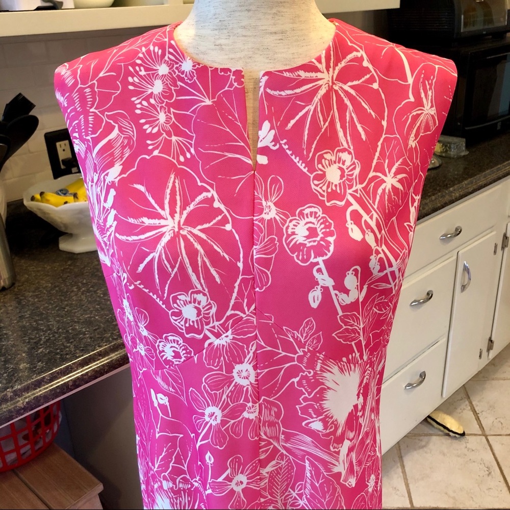 Vintage 70s Hawaiian Print Maxi Dress
